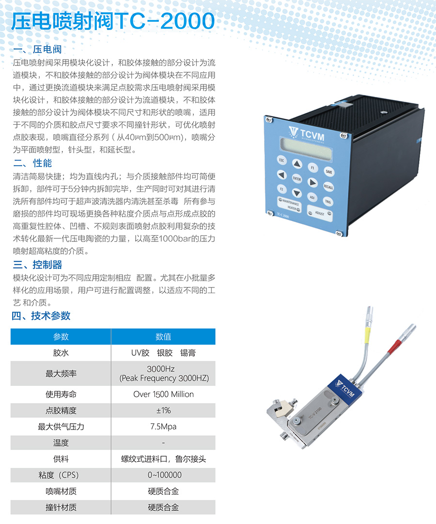 壓電噴射閥TC-2000